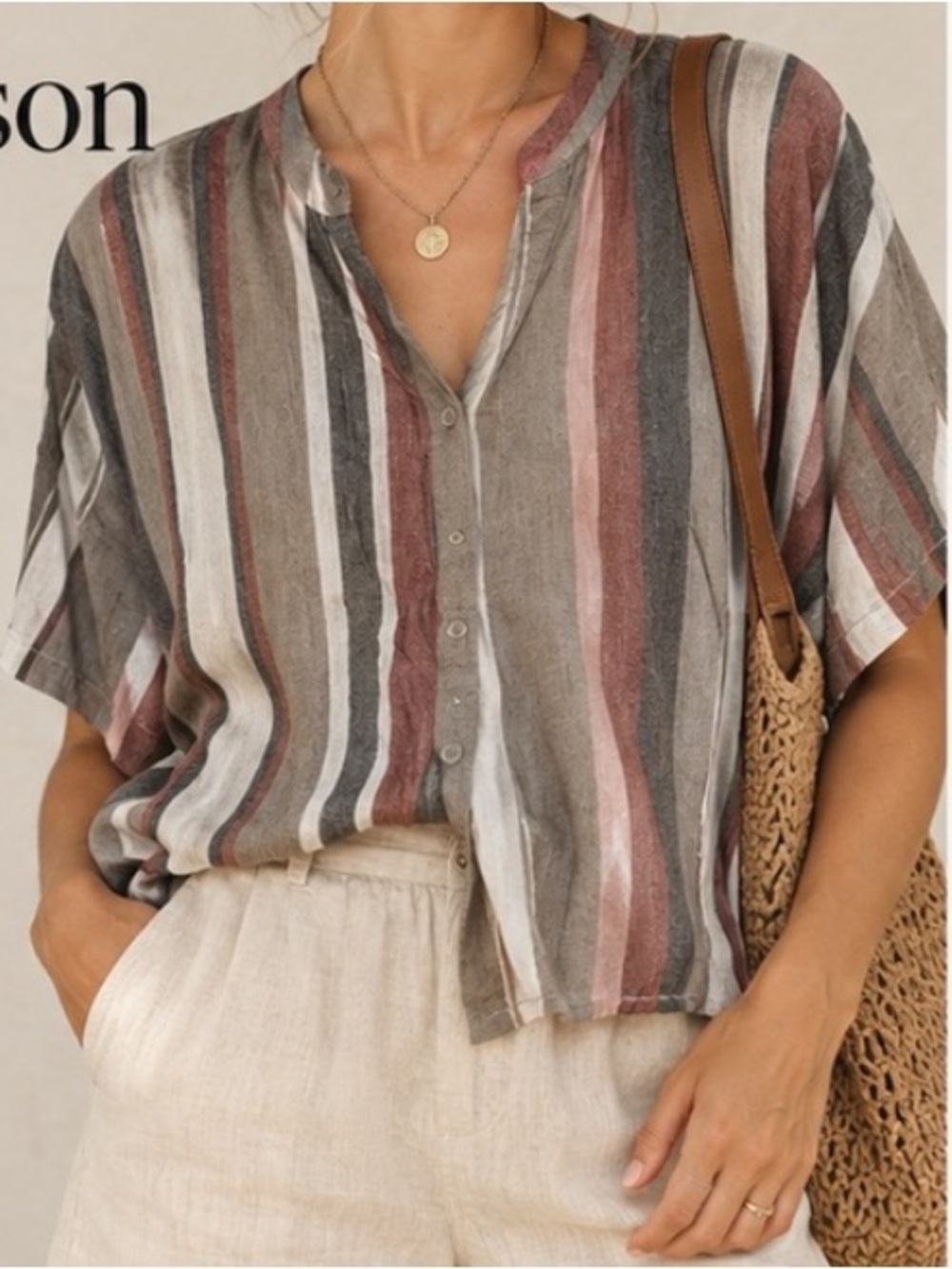 Saint‎ Tropez West Linen Blend Shirt